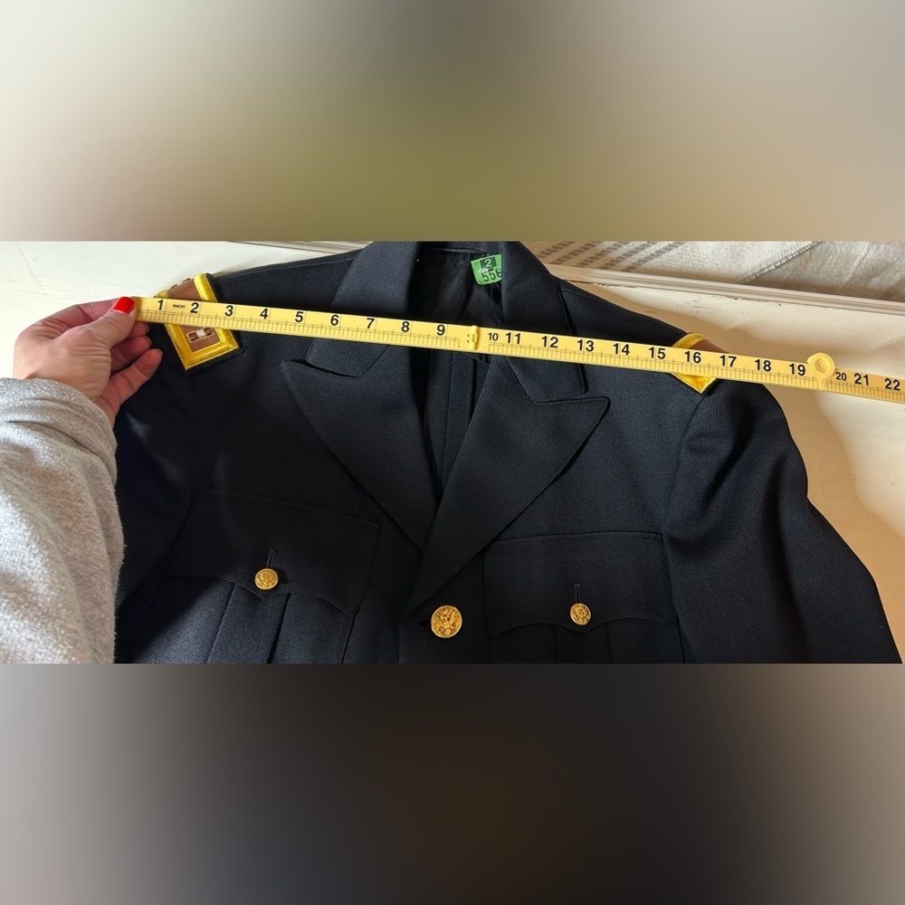 United States Army Navy Blue Officers Jacket Size L Military Urban Uniform - Picture 8 of 14